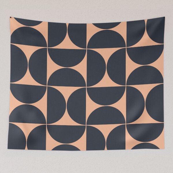 Item preview, Mid-Century Modern Pattern No.69 - Peach Fuzz and Blueberry designed and sold by Zoltan Ratko.