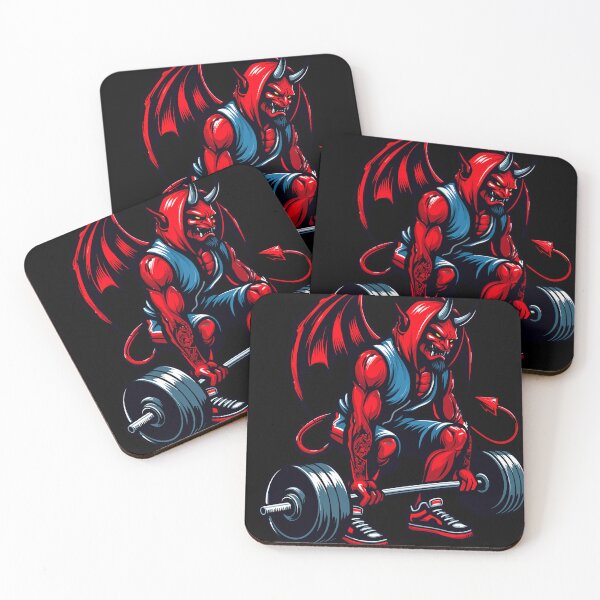 Item preview, Fiery Weightlifter Devil designed and sold by iwcus.