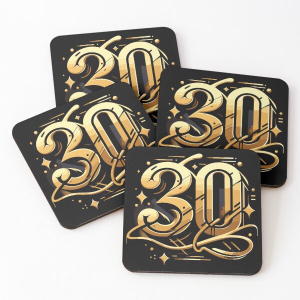 Item preview, 30 years gold graffiti 30th birthday gift designed and sold by Pineapple-Tree.