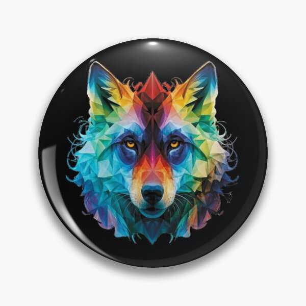 Item preview, Lobo arcoíris elemental designed and sold by nevercorp.