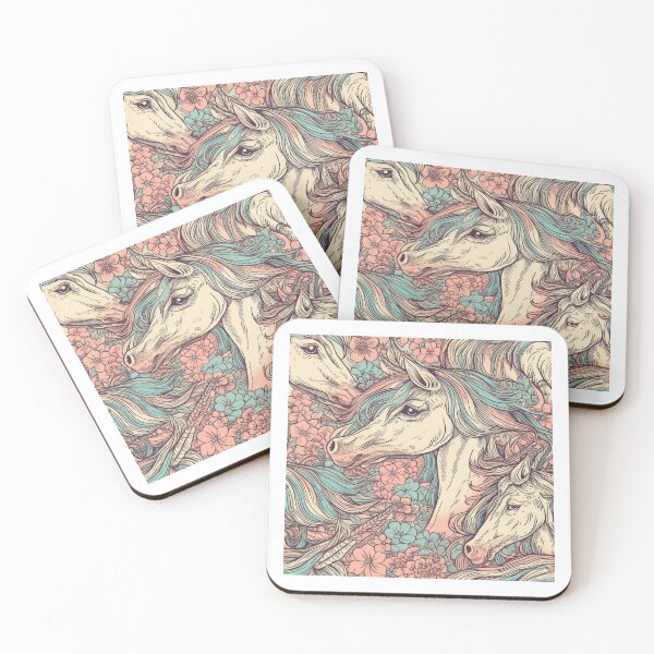 Item preview, Whimsical Unicorns in Floral Fantasy Wonderland designed and sold by PICbyFemke.