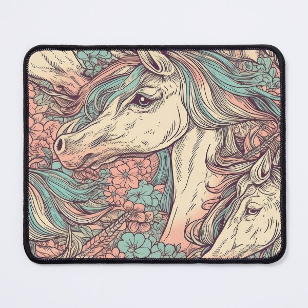 Item preview, Whimsical Unicorns in Floral Fantasy Wonderland designed and sold by PICbyFemke.