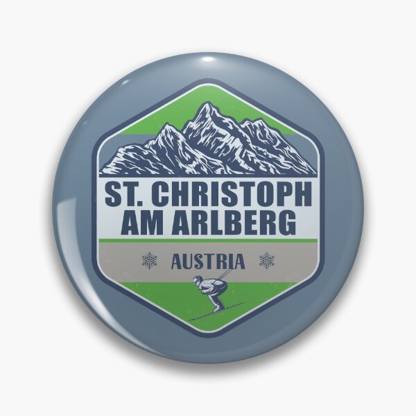 Item preview, St. Christoph am Arlberg Austria Vintage Skiing Design designed and sold by CynthiaGraphics.