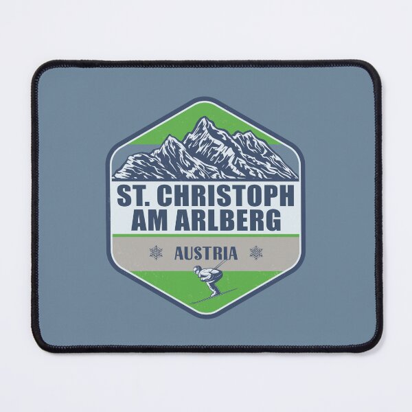 Item preview, St. Christoph am Arlberg Austria Vintage Skiing Design designed and sold by CynthiaGraphics.