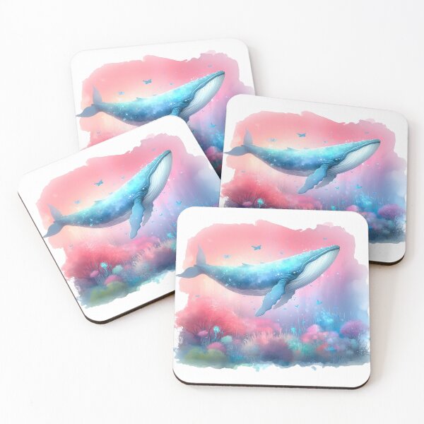 Item preview, Fairy whale swimming designed and sold by RubisLeaf.