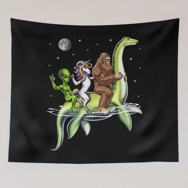Item preview, Cryptids Riding Loch Ness Monster designed and sold by underheaven.