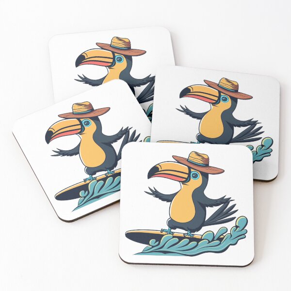 Item preview, Surfing Toucan, funny gifts for surfers designed and sold by V-Tee.