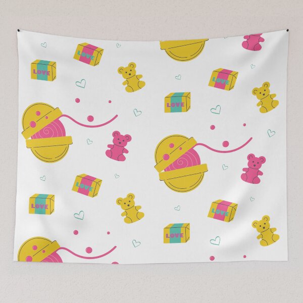 Item preview, Pattern with gummy bears and bubblegum designed and sold by Angelina1501.