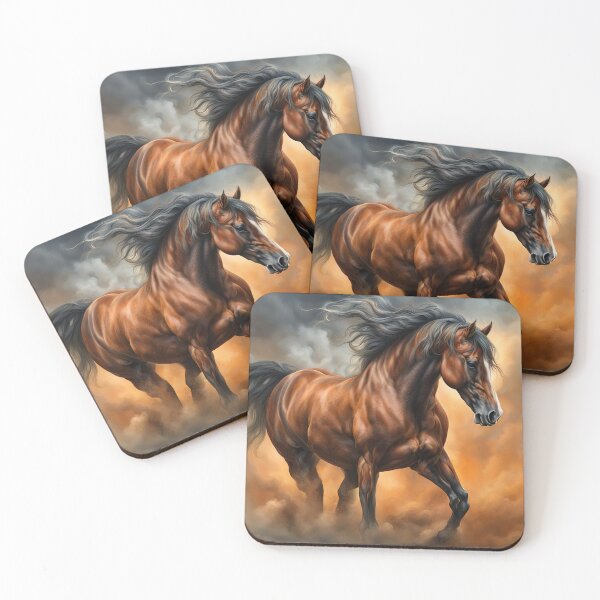 Item preview, Bay Stallion Horse with Warm Tones designed and sold by Stephanie Laird.