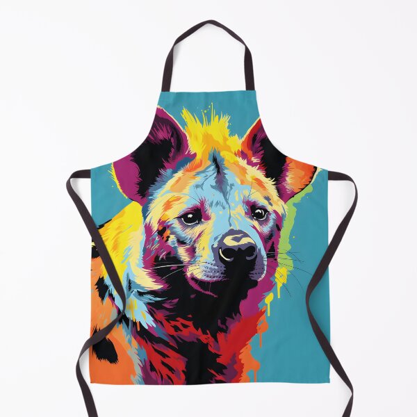 Item preview, Hyena portraits drawing. animal colorful. Animal throw pillow.  designed and sold by formform.