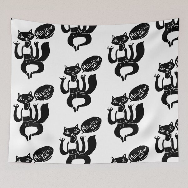 Item preview, Mewow Mantra Cat Mediation  designed and sold by CKnightleyArt.