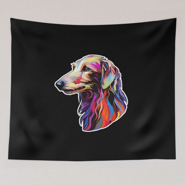 Item preview, Scottish Deerhound in WPAP style designed and sold by CUTEDOGGIEZ.