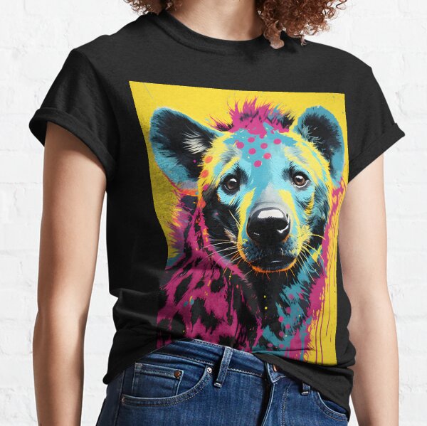 Item preview, Hyena portraits drawing. animal colorful. Animal throw pillow.  designed and sold by formform.