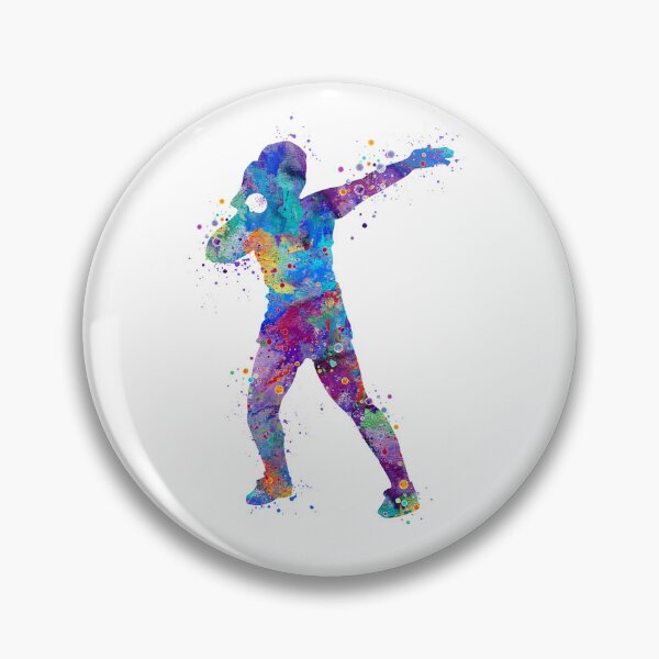 Item preview, Girl Shot Put Throwing Watercolor Silhouette designed and sold by LotusGifts.