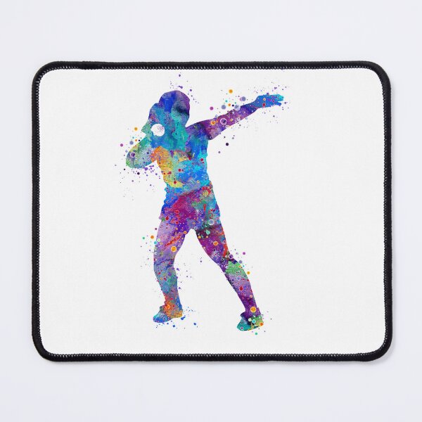 Item preview, Girl Shot Put Throwing Watercolor Silhouette designed and sold by LotusGifts.