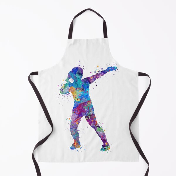 Item preview, Girl Shot Put Throwing Watercolor Silhouette designed and sold by LotusGifts.