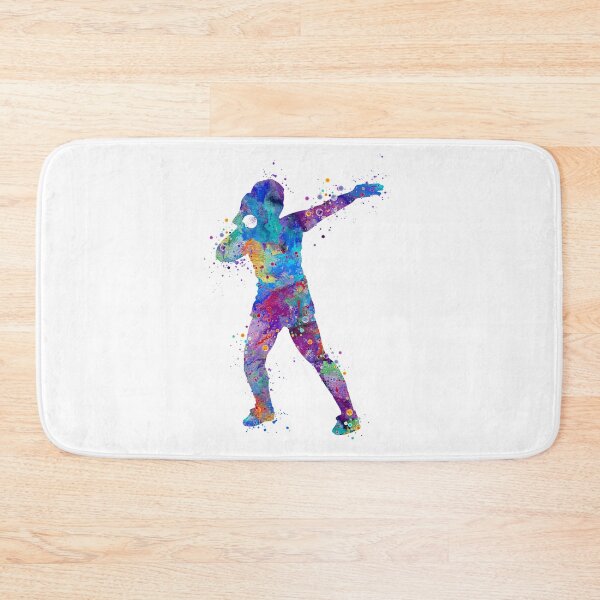 Item preview, Girl Shot Put Throwing Watercolor Silhouette designed and sold by LotusGifts.