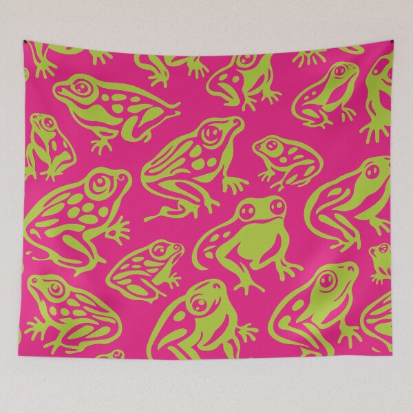Item preview,  Bursts of Pop Colors among the Frogs designed and sold by octoartopus.