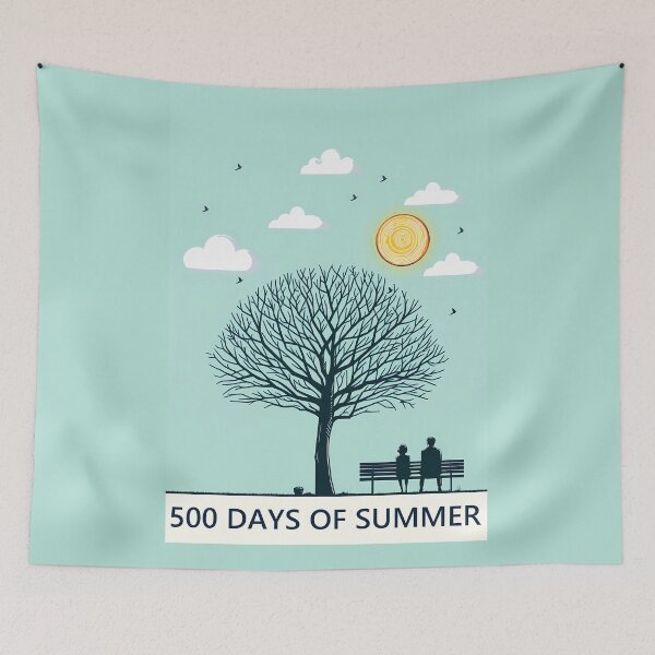 Item preview, 500 Days Of Summer poster illustration designed and sold by ArteDelCine.