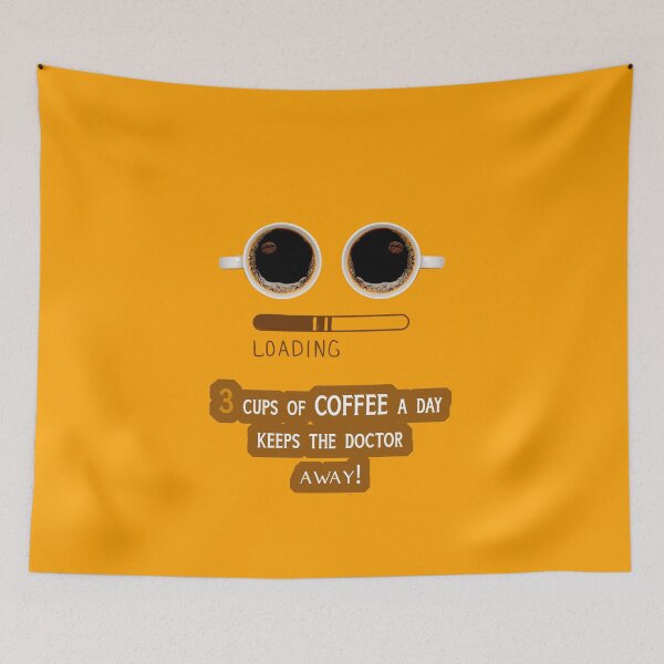 Item preview, Three cups of coffee a day keeps the doctor away! designed and sold by Nazeerr.