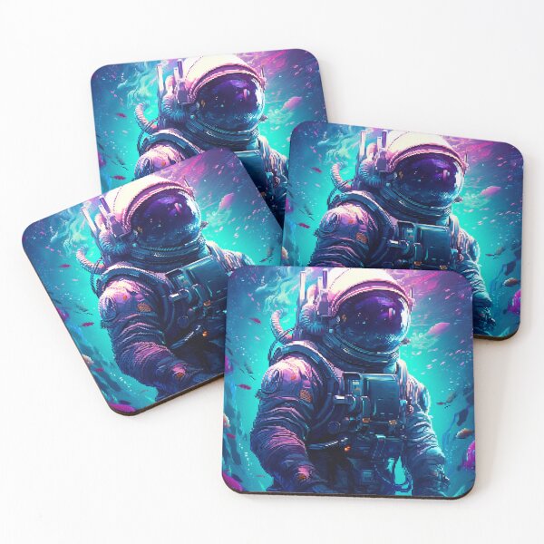 Item preview, Astronaut Underwater 80s Retro Pixel Art designed and sold by LVTFCOarts.