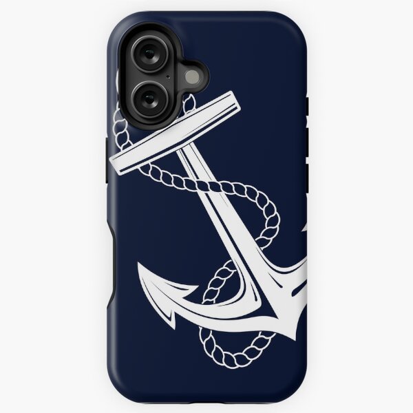 Artikel-Vorschau von Anker-nautisches Weiß und Marineblau, designt und verkauft von christineiris.