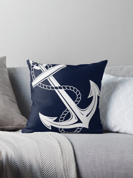 Artikel-Vorschau von Anker-nautisches Weiß und Marineblau, designt und verkauft von christineiris.