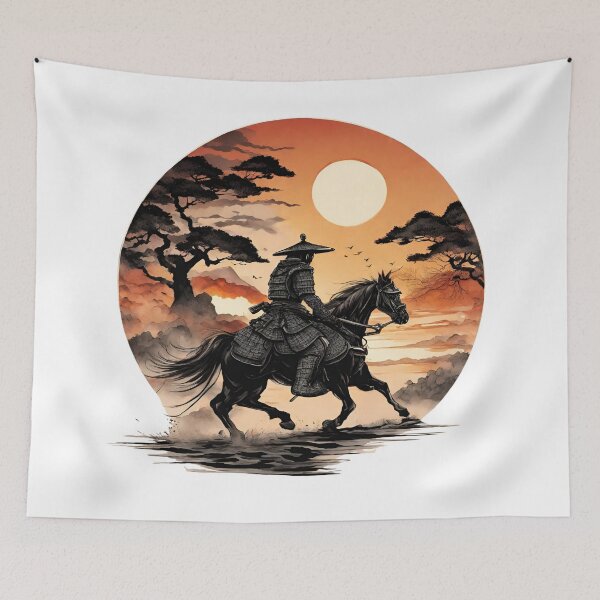 Item preview, Samurai In A Sunset designed and sold by letsgetinspired.