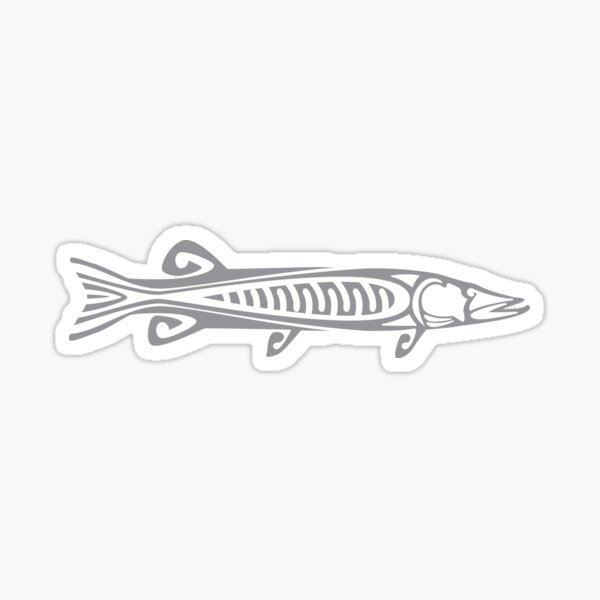 Tribal Musky Grey Glossy Sticker