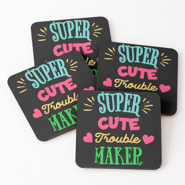 Item preview, Super Cute Trouble Maker/ Funny cute phrase/ Cute Slogan for Kids/ Problem Maker/ Gift Idea for Women or Teens designed and sold by LiliMimiCraftfy.
