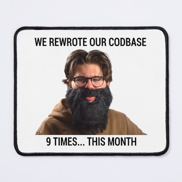 Item preview, JavaScript - We Rewrote Our Codebase 9 Times This Month  designed and sold by posix.