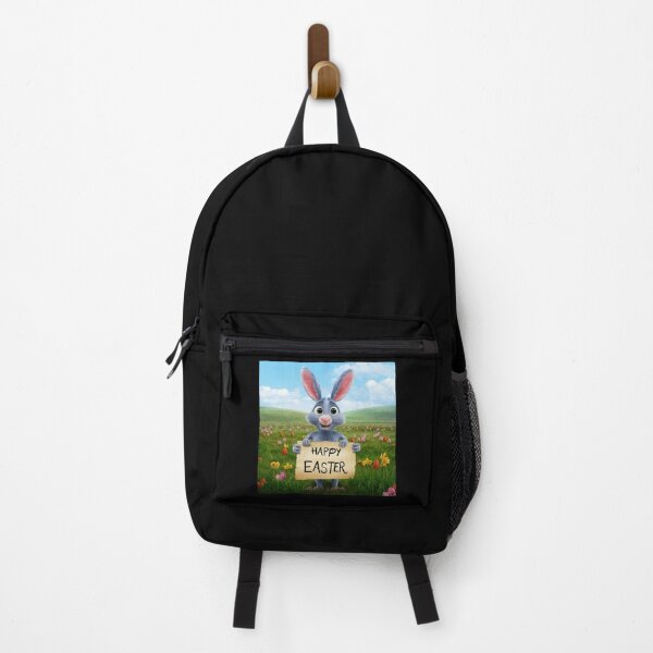 Item preview, A Rabbit On A meadow Among Flowers With The Inscription Happy Easter designed and sold by M R Design.