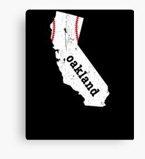 Oakland Shirt Softball Shirt Youth Baseball Shirt Canvas Print