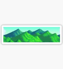 Pixelated Mountains Sticker