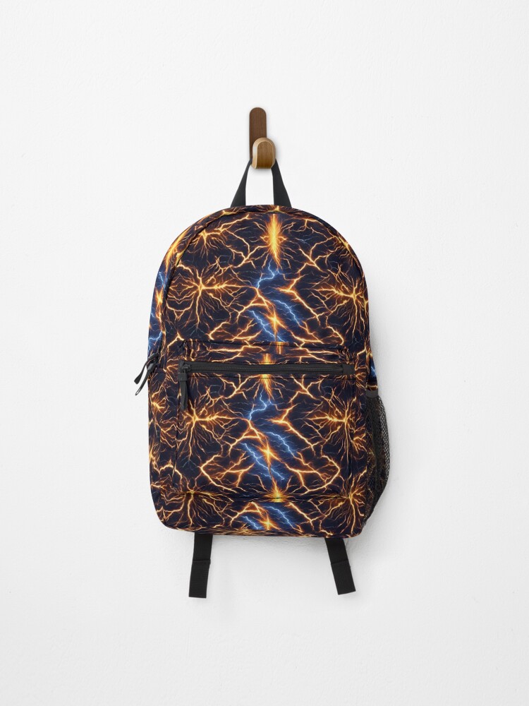 Thumbnail 1 of 3, Backpack, Lightning Strikes designed and sold by letsgetinspired.