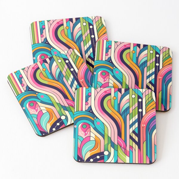 Item preview, Colorful Abstract Lines Artwork designed and sold by mymagicstoreus.