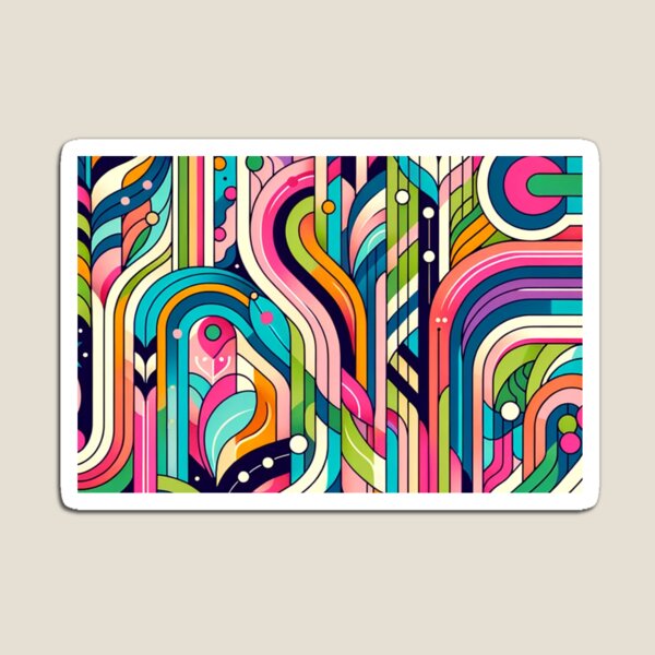 Item preview, Colorful Abstract Lines Artwork designed and sold by mymagicstoreus.