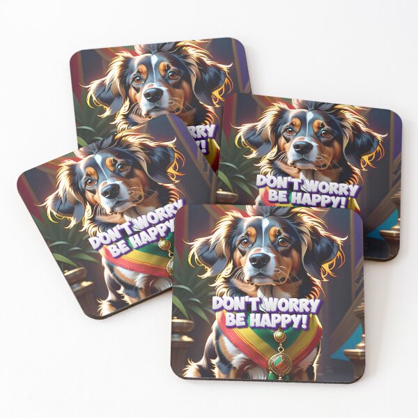 Item preview, Don't Worry Be Happy Rasta Dog designed and sold by TheArtOfPat.
