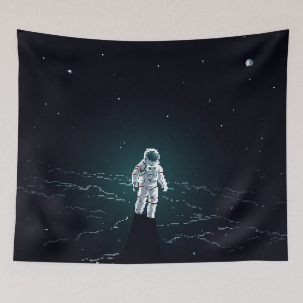 Item preview, Lone Spaceman in Space Retro Pixel Art designed and sold by LVTFCOarts.