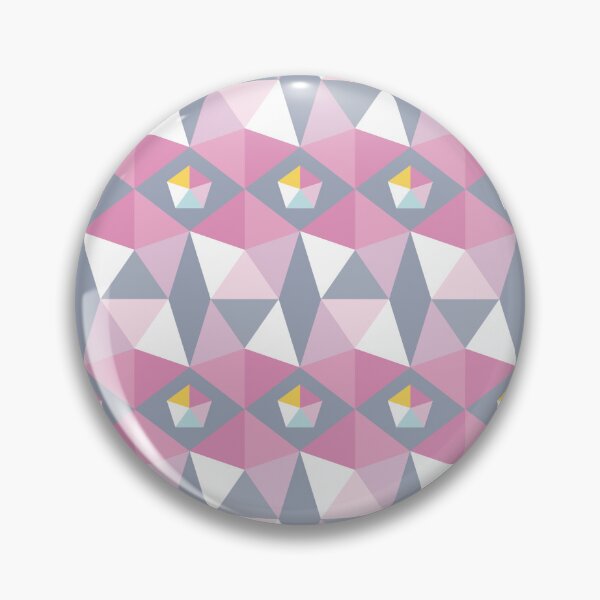 Item preview, pentagons pink and silver - seamless pattern designed and sold by colorofmagic.
