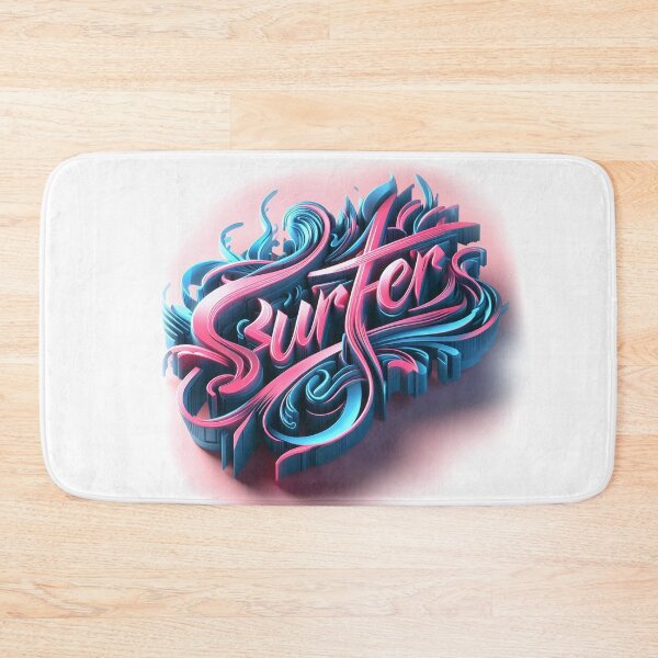 Item preview, graffiti surfer logo, surfer t shirt, nautical sticker art, urban art, 3d letters designed and sold by KreativeSouls.