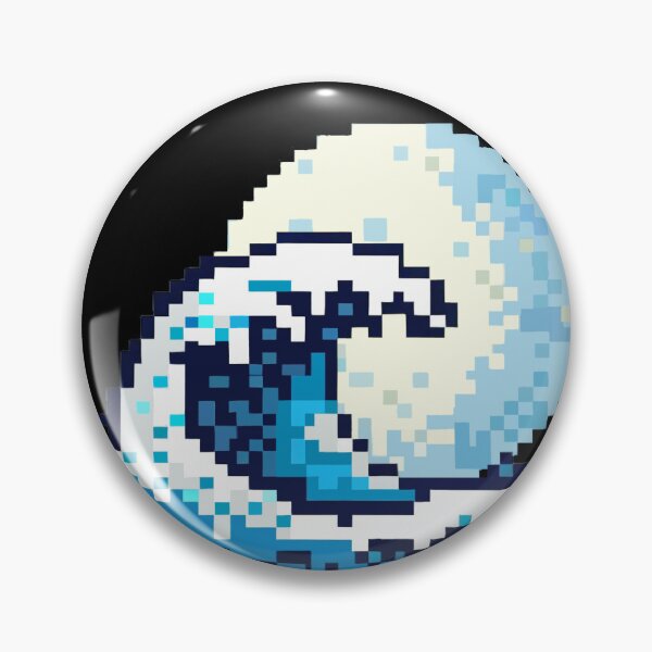 Item preview, Wave and Moon Pixel Art designed and sold by OB Print.