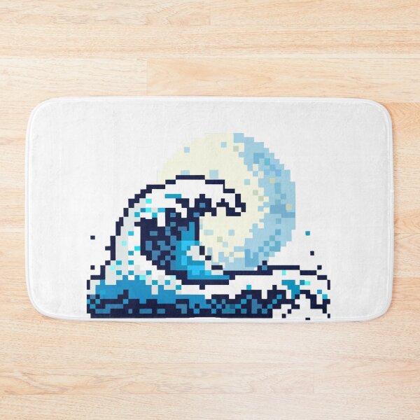 Item preview, Wave and Moon Pixel Art designed and sold by OB Print.