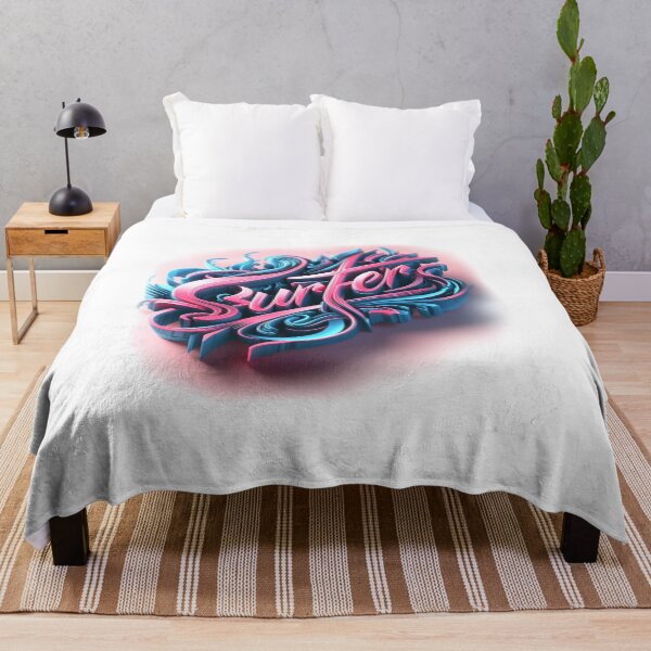 Item preview, graffiti surfer logo, surfer t shirt, nautical sticker art, urban art, 3d letters designed and sold by KreativeSouls.