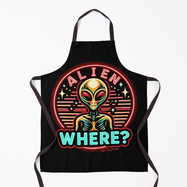 Item preview, Art By Minga Where? Neon Red Alien Design designed and sold by Artbyminga.