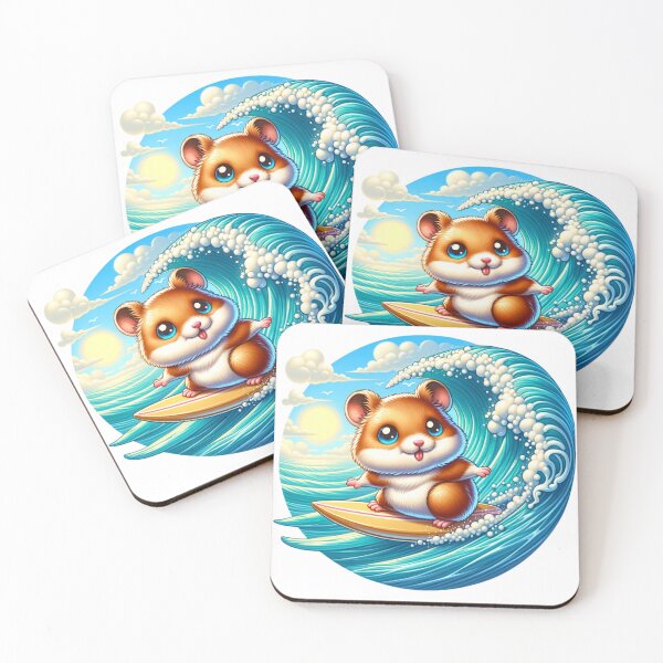 Item preview, Hamster Surfing | Hamster | Surf | Retro Surf Design designed and sold by ShopCoolStop.