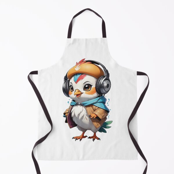 Item preview, Detailed illustration of a cute quail wearing headphone. designed and sold by brokenpones.