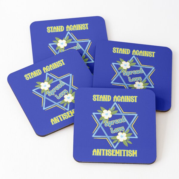 Item preview, Stand Against Antisemitism Spread Love Fight Antisemitism with hearts designed and sold by JoyOfHopeStore.