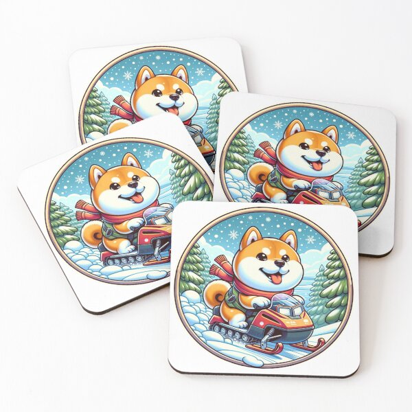 Item preview, Shiba Inu Riding A Snowmobile | Nature | Winter Sports designed and sold by ShopCoolStop.