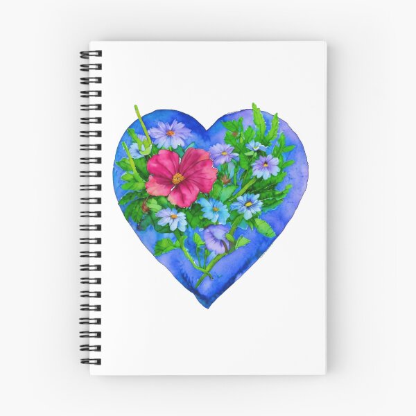 Item preview, Corazón floral azul designed and sold by adlkh.
